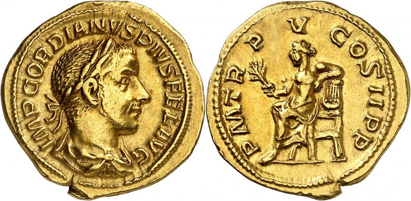 GORDIEN III (238-244). Aureus (4,90 g) Rome 241-243.
A/ IMP GORDIANVS PIVS
FEL...