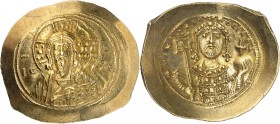 MICHEL VII DUCAS et Maria (1071-1075). Histamenon nomisma
(4,40 g).
A/ IC – XC. Buste nimbé du Christ de face, la main droite levée en signe de béné...