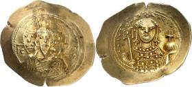 MICHEL VII DUCAS (1071-1078). Histamenon nomisma
(4,42 g).
A/ IC – XC. Buste nimbé du Christ de face, la main droite levée en signe de bénédiction, ...