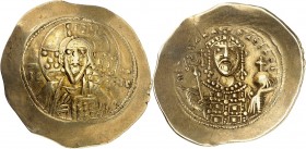 MICHEL VII DUCAS (1071-1078). Histamenon nomisma
(4,36 g).
A/ IC – XC. Buste nimbé du Christ de face, la main droite levée en signe de bénédiction, ...
