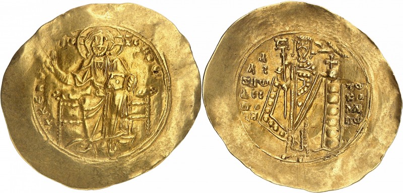ALEXIS I Après la Réforme (1092-1118). Aspron Trachy (4,37 g).
A/ Le Christ nim...