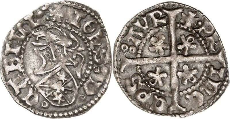 PRINCIPAUTE D'ORANGE. JEAN II DE CHÂLON (1475-1478) et (1482-1502).
Double deni...