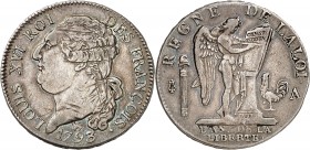 LOUIS XVI. MONARCHIE CONSTITUTIONNELLE (1791-1793).
3 Livres 1793 A = Paris (1er Semestre).
A/ LOUIS XVI ROI DES FRANCOIS. Date. Tête à gauche du Ro...