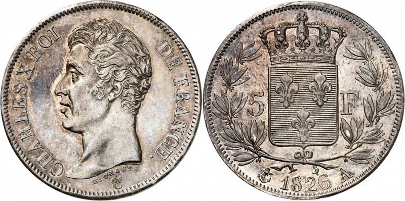 CHARLES X (1824-1830). 5 Francs 1ère effigie 1826 A = Paris (7 170 851 ex.).
A/...