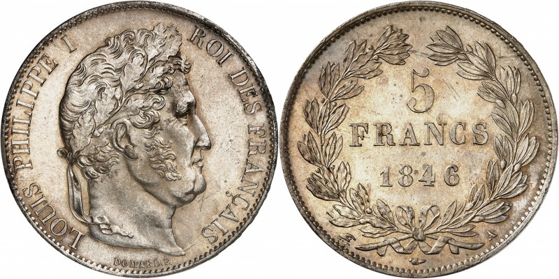 LOUIS-PHILIPPE I (1830-1848). 5 Francs " tête laurée " 1846 A = Paris (5 434 124...