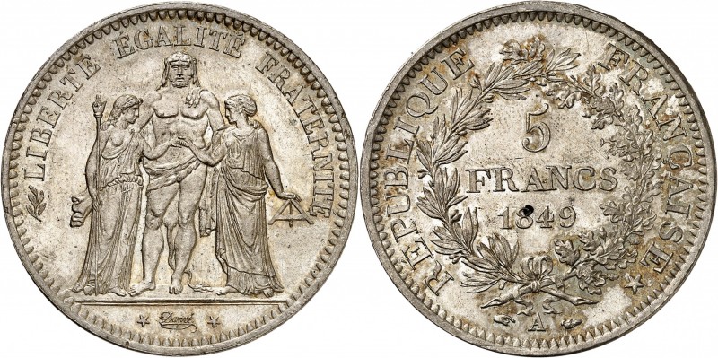 IIème REPUBLIQUE (1848-1852). 5 Francs " Type Hercule " 1849 A = Paris (29 337 9...