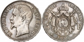SECOND EMPIRE-NAPOLEON III (1852-1870).
5 Francs 1856 A = Paris (Petit A).
A/ NAPOLEON III EMPEREUR. Sa tête nue à droite.
R/ EMPIRE FRANÇAIS. Date...