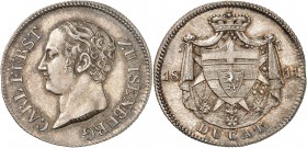 ISENBOURG BIRSTEIN
(Principauté). CARL (1803-1820). Essai en argent du ducat 1811. Tranche cannelée. En dehors des frappes en argent ou en cuivre, le...