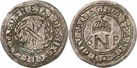 DALMATIE-SIEGE DE CATTARO PAR LES ANGLAIS. 5 Francs 1813 en argent. (29,50 g).
Tranche lisse marquée de 3 poinçons:
P.M/.P./.N.
A/ CATTARO EN ETAT ...