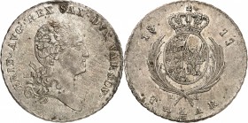 POLOGNE. GRAND DUCHE DE VARSOVIE. Talar (6 Zlotych) 1811.
A/ FRID. AVG. REX. SAX. DVX VARSOV. Tête nue à droite de Frédéric-Auguste.
R/ Armes couron...
