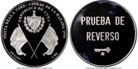 Republic silver Reverse Prueba 10 Pesos 1999 PR66 Ultra Cameo NGC, KM-Unl. (cf. KM675). A trial for the reverse design commemorating the Spanish Royal...