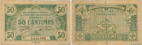 Country : FRENCH EQUATORIAL AFRICA 
Face Value : 50 Centimes  
Date : (17 octobre 1917) 
Period/Province/Bank : Gouvernement Général de l'AEF, nécessi...