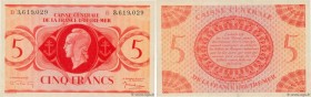 Country : FRENCH EQUATORIAL AFRICA 
Face Value : 5 Francs  
Date : (1944) 
Period/Province/Bank : Caisse Centrale de la France d'Outre-Mer 
Catalogue ...