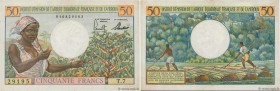 Country : FRENCH EQUATORIAL AFRICA 
Face Value : 50 Francs  
Date : (1957) 
Period/Province/Bank : Institut d'émission de l'A.E.F. et du Cameroun 
Cat...