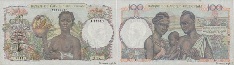 Country : FRENCH WEST AFRICA (1895-1958) 
Face Value : 100 Francs  
Date : 08 ma...