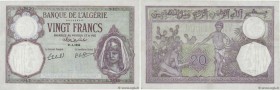 Country : ALGERIA 
Face Value : 20 Francs  
Date : 21 janvier 1942 
Period/Province/Bank : Banque de l'Algérie 
Catalogue reference : P.78c 
Additiona...