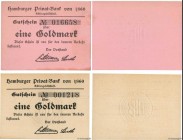 Country : GERMANY 
Face Value : 1 Goldmark Lot 
Date : 1923 
Period/Province/Bank : Émission de nécessité - Notgeld 
French City : Hambourg 
Alphabet ...