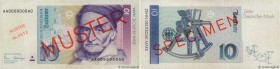 Country : GERMAN FEDERAL REPUBLIC 
Face Value : 10 Deutsche Mark Spécimen 
Date : 02 janvier 1989 
Period/Province/Bank : Deutsche Bundesbank 
Catalog...
