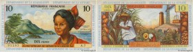 Country : FRENCH WEST INDIES 
Face Value : 10 Francs  
Date : (1966) 
Period/Province/Bank : Institut d'Émission des Départements d'Outre-Mer 
Catalog...