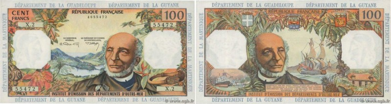 Country : FRENCH WEST INDIES 
Face Value : 100 Francs  
Date : (1964) 
Period/Pr...