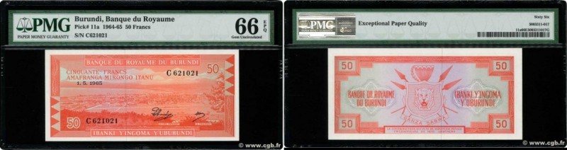 Country : BURUNDI 
Face Value : 50 Francs  
Date : 01 mai 1965 
Period/Province/...