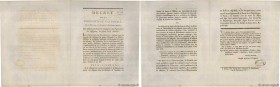 Country : FRANCE 
Face Value : Décret  
Date : 10 mars 1793 
Period/Province/Bank : Assignats 
Catalogue reference : Ass.- 
Commentary : Décret N°538 ...