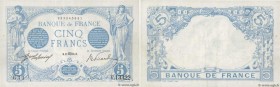 Country : FRANCE 
Face Value : 5 Francs BLEU  
Date : 11 août 1916 
Period/Province/Bank : Banque de France, XXe siècle 
Catalogue reference : F.02.42...