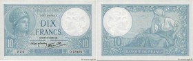 Country : FRANCE 
Face Value : 10 Francs MINERVE modifié  
Date : 26 octobre 1939 
Period/Province/Bank : Banque de France, XXe siècle 
Catalogue refe...