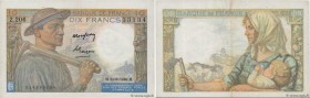 Country : FRANCE 
Face Value : 10 Francs MINEUR  
Date : 30 juin 1949 
Period/Province/Bank : Banque de France, XXe siècle 
Catalogue reference : F.08...