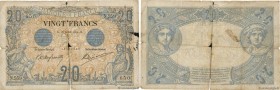 Country : FRANCE 
Face Value : 20 Francs NOIR  
Date : 18 juillet 1904 
Period/Province/Bank : Banque de France, XXe siècle 
Catalogue reference : F.0...
