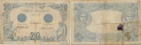 Country : FRANCE 
Face Value : 20 Francs BLEU  
Date : 18 janvier 1913 
Period/Province/Bank : Banque de France, XXe siècle 
Catalogue reference : F.1...