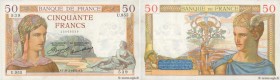 Country : FRANCE 
Face Value : 50 Francs CÉRÈS  
Date : 21 mars 1935 
Period/Province/Bank : Banque de France, XXe siècle 
Catalogue reference : F.17....