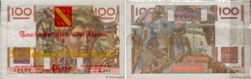 Country : FRANCE 
Face Value : 100 Francs JEUNE PAYSAN  
Date : 24 août 1950 
Pe...