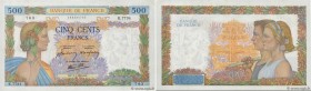 Country : FRANCE 
Face Value : 500 Francs LA PAIX  
Date : 07 janvier 1943 
Period/Province/Bank : Banque de France, XXe siècle 
Catalogue reference :...