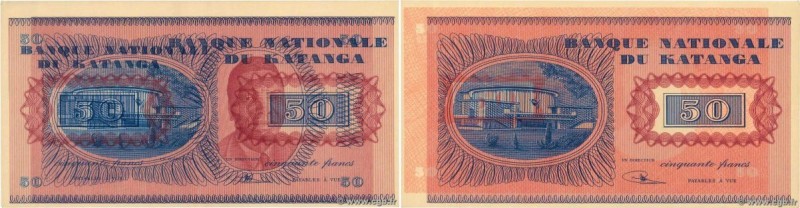 Country : KATANGA 
Face Value : 50 Francs Fauté 
Date : 1960 
Period/Province/Ba...