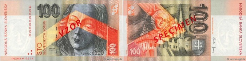 Country : SLOVAKIA 
Face Value : 100 Korun Spécimen 
Date : 05 novembre 2004 
Pe...