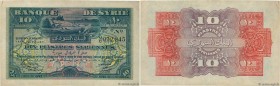Country : SYRIA 
Face Value : 10 Piastres Syriennes  
Date : 01 juillet 1920 
Period/Province/Bank : Banque de Syrie 
French City : Beyrouth 
Catalogu...