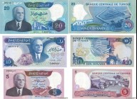 Country : TUNISIA 
Face Value : 5, 10, 20 Dinars Lot 
Date : 1983 
Period/Province/Bank : Banque Centrale de Tunisie 
Catalogue reference : P.79 au P....