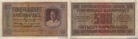 Country : UKRAINE 
Face Value : 500 Karbowanez  
Date : 10 mars 1942 
Period/Province/Bank : Ukrainian Central Bank 
Catalogue reference : P.57 
Alpha...