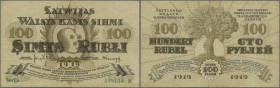 Latvia /Lettland
100 Rubli 1919 P. 7d, series ”K”, sign. Kalnings, rare because Kalnings was installed as Minister of Finances only a short time befo...