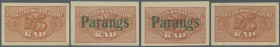 Latvia /Lettland
Set of 2 notes 25 Kap. 1920 as SPECIMEN and regular issue, P. 11s and P. 11, the Specimen overprinted ”PARAUGS”, both in condition: ...