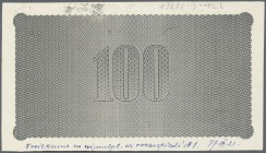 Latvia /Lettland
Rare underprint PROOF from the security printers archive for a 100 Latu 1923 P. 14(p) note, mounting traces on back, printed in blac...