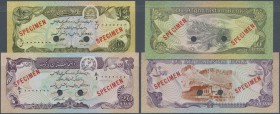 Afghanistan
set of 2 SPECIMEN banknotes containing 10 and 20 Afghanis ND P. 53As, 55s, both in condition: UNC. (2 pcs)