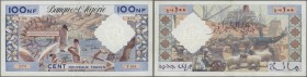 Algeria / Algerien
100 Nouveaux Francs 1959, P.121a, very nice condition for the large size formate of this note, several folds, slightly stained pap...