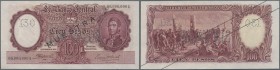 Argentina / Argentinien
100 Pesos 1935 Specimen P. 267s with Muestra overperint and perforation, zero serial numbers, light creases at center, unfold...