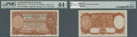 Australia / Australien
10 Shillings ND(1942) P. 25b, condition: PMG64 Choice UNC NET (previously mounted).