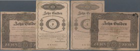 Austria / Österreich
set of 2 notes FORMULAR issue containing 10 Gulden 1825 P. A62 Formular and 10 Gulden 1834 P. A69 Formular, both stronger used w...