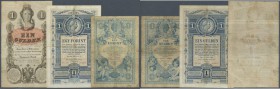 Austria / Österreich
set of 3 notes containing 1 Gulden 1858, 1882, 1881 P. A84, A153, A156, all used with folds and creases the P. A156 stained pape...