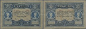 Austria / Österreich
10 Gulden 1880 P. 1, rarer note, vertical and horizontal folds, no holes or tears, no repairs, still crispness in paper and orig...