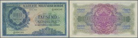 Austria / Österreich
1000 Schilling 1944 P. 11, light center fold and handling in paper but still very crisp paper and bright colors, condition: XF.
